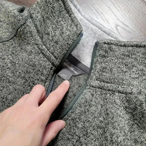 Eddie Bauer Radiator Fleece Snap-Front Pullover Gray Heather Size L - Picture 4 of 4